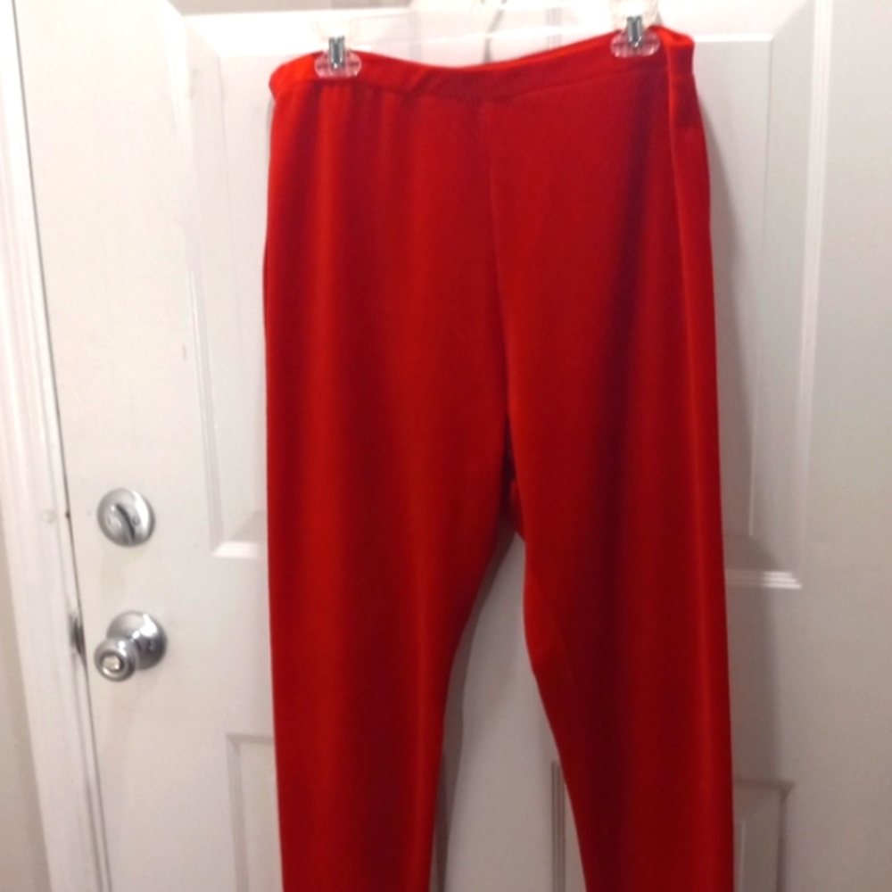 White Stag Red Ribbed Velvet Pant Sz XL